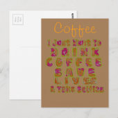 Drink Koffie Bespaar Levens En Neem Selfies Kunstd Briefkaart (Voorkant / Achterkant)