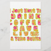 Drink Koffie Bespaar Levens En Neem Selfies Kunstd Briefpapier (Voorkant)