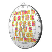 Drink Koffie Bespaar Levens En Neem Selfies Kunstd Dartbord (Voorkant Rechts)