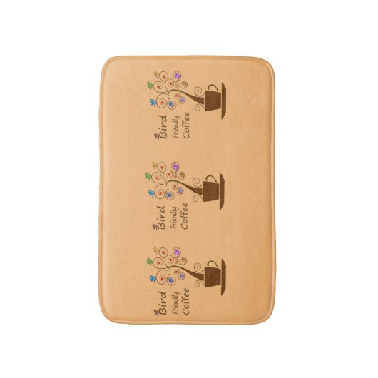 Drink koffie, bespaar vogels badmat (Voorkant Verticaal)