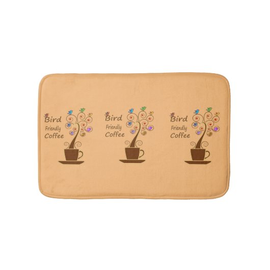 Drink koffie, bespaar vogels badmat (Voorkant)