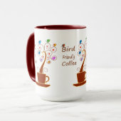 Drink koffie, bespaar vogels mok (Voorkant links)