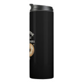 Drink Koffie Eet Bagels Wees blij Thermosbeker (Geroteerd rechts)