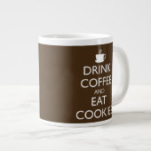 DRINK KOFFIE EN EAT COOKIES GROTE KOFFIEKOP (Voorkant rechts)