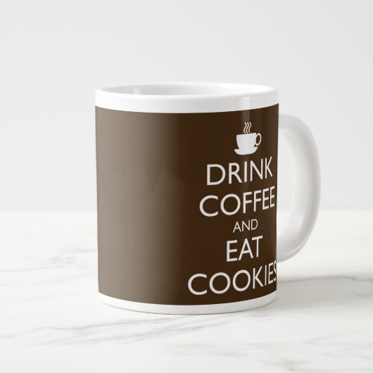 DRINK KOFFIE EN EAT COOKIES GROTE KOFFIEKOP (Voorkant rechts)
