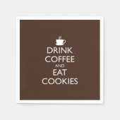 DRINK KOFFIE EN EAT COOKIES SERVETTEN (Voorkant)