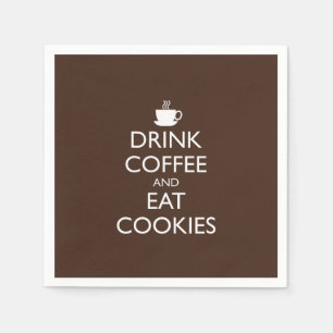 DRINK KOFFIE EN EAT COOKIES SERVETTEN