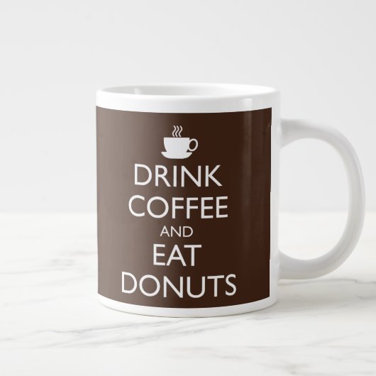 DRINK KOFFIE EN EAT DONUTS GROTE KOFFIEKOP (Rechts)