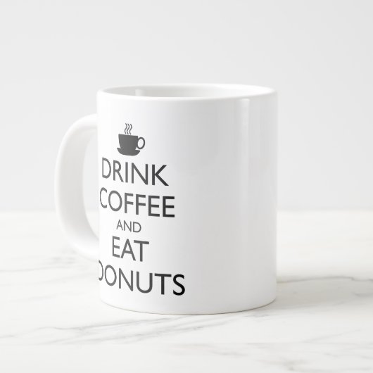 DRINK KOFFIE EN EAT DONUTS GROTE KOFFIEKOP (Links)