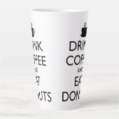 DRINK KOFFIE EN EAT DONUTS LATTE MOK (Voorkant)