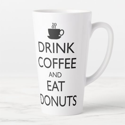 DRINK KOFFIE EN EAT DONUTS LATTE MOK (Rechts)