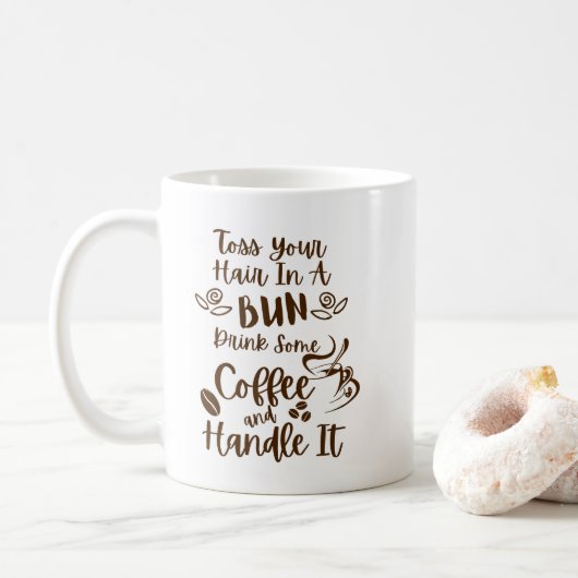 Drink koffie en handvat het grappig koffiemok (Met donut)