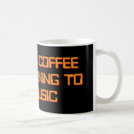 Drink koffie en luisteren naar muziek uit de jaren koffiemok