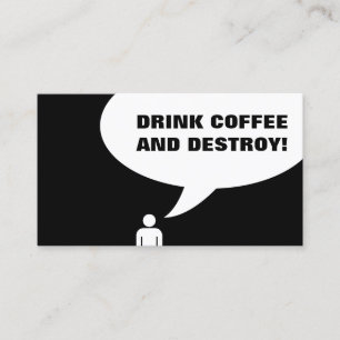 drink koffie en vernietiging punch card klantenkaartje