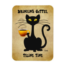 Drink koffie - Feline Fine - Flexible Magnet
