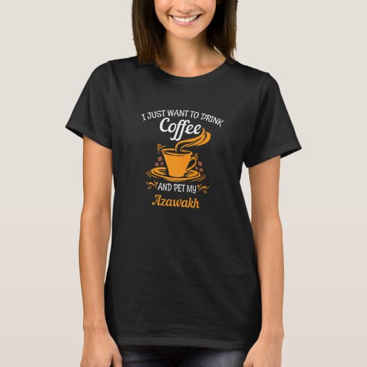 Drink koffie huisdier mijn Azawakh fun Premium T-shirt (Voorkant)