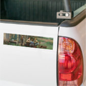 Drink koffie in de tuin (Frans landschap) Bumpersticker (Op Truck)