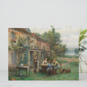 Drink koffie in de tuin (Frans landschap) Kaart (Staand voorkant)