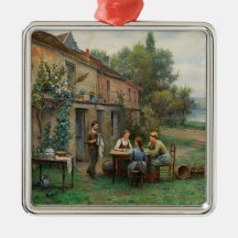 Drink koffie in de tuin (Frans landschap)