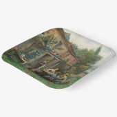 Drink koffie in de tuin (Frans landschap) Papieren Bordje (Gebogen)