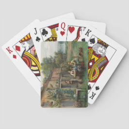Drink koffie in de tuin (Frans landschap) Pokerkaarten
