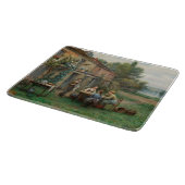 Drink koffie in de tuin (Frans landschap) Snijplank (Hoek)