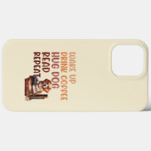 Drink koffie knuffel hond lezen Case-Mate iPhone case (Achterkant (horizontaal))
