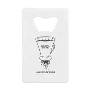 Drink Koffie Lees Boeken Dismantel Systemen Creditkaart Flessenopener