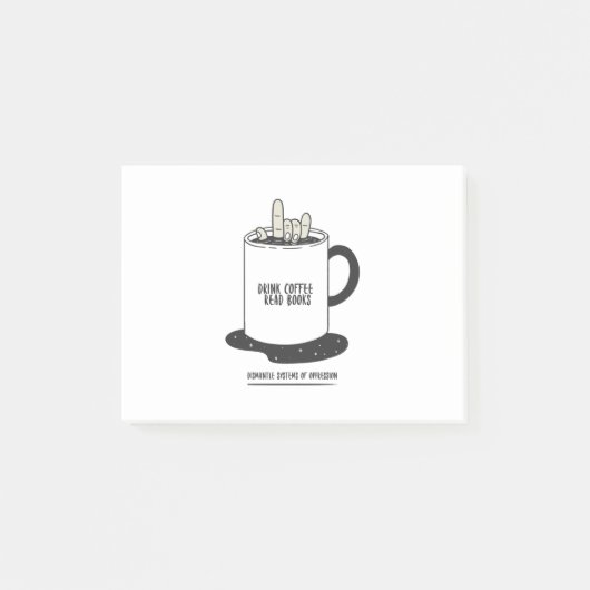 Drink Koffie lezen Boeken demonteren Systemen Post-it® Notes (Voorkant)