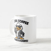 Drink Koffie Motherduckers Grappige Mok (Voorkant links)