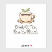 Drink Koffie. Red de Planeet. Minimaal Eco Koffie