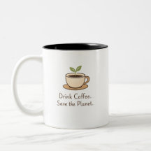 Drink Koffie. Red de Planeet. Minimaal Eco Koffie