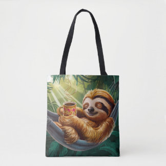 Drink Koffie Schattigee Luiaard Tote Bag