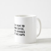 Drink Koffie Studie Dier Funny Zoology Student Koffiemok (Voorkant rechts)