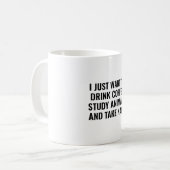 Drink Koffie Studie Dier Funny Zoology Student Koffiemok (Voorkant links)