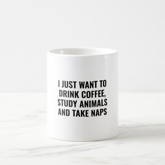 Drink Koffie Studie Dier Funny Zoology Student Koffiemok (Center)