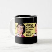 Drink Koffie Tweekleurige Koffiemok (Voorkant links)