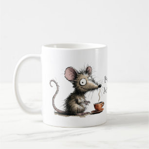 Drink Koffie. Vermijd Mensen. Ruige Muis Grappig Koffiemok