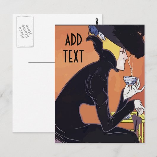 Drink Koffie, voeg tekst toe, Briefkaart (Voorkant / Achterkant)