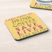 Drink koffiebesparende levens en maak selfies bier onderzetter (Linkerzijde)