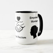 Drink Koffiebestrijding Racisme versterkt vrouwen Mok (Voorkant rechts)