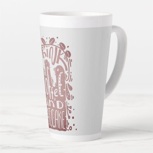 Drink Koffieeet Cake Latte Mok (Rechterhoek)