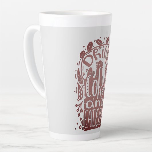 Drink Koffieeet Cake Latte Mok (Linkerhoek)