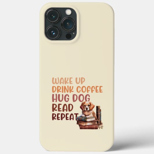 Drink koffieknuffel hond lezen Case-Mate iPhone case (Achterkant)