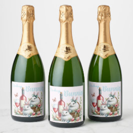 Drink konijnen Pasen Sparkling Wijnetiket