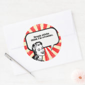 DRINK KUIKENS DENKEN DAT IK GEWELDIGE BEN RONDE STICKER (Envelop)