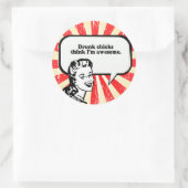 DRINK KUIKENS DENKEN DAT IK GEWELDIGE BEN RONDE STICKER (Tas)