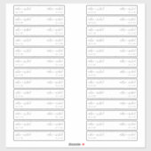 Drink Label van weduwenstro Vlag Moderne kalligraf (Vel)