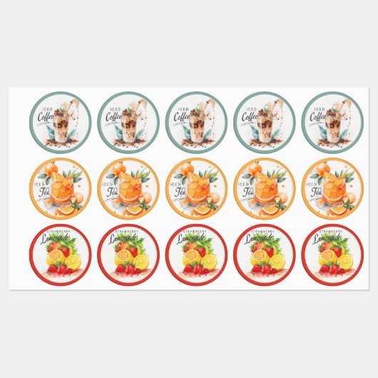 Drink labels glazen flacon