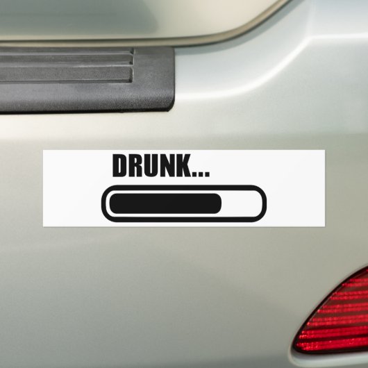 Drink laden bumpersticker (Op auto)
